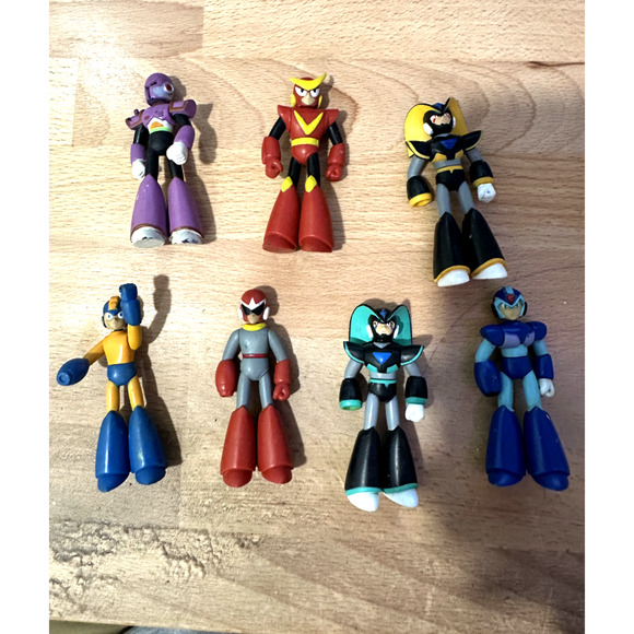 Jazwares Mega Man 3" Poseable Mini Action Figures Lot Of 7 2004 Capcom - Picture 3 of 10
